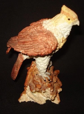"Estatuilla estatua vintage de resina de águila halcón pájaro rapaz de pie 4 1/4""" Foto 1 de 3