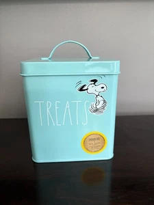 PEANUTS RAE DUNN Snoopy Tanzen Blechdose Hellgrün Vintage Neu mit Etikett - Bild 1 von 3