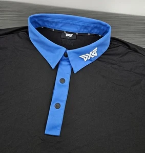 PXG Parsons Extreme Herren schwarz blau Trim Performance Stretch Golf Polo Shirt - Bild 1 von 5