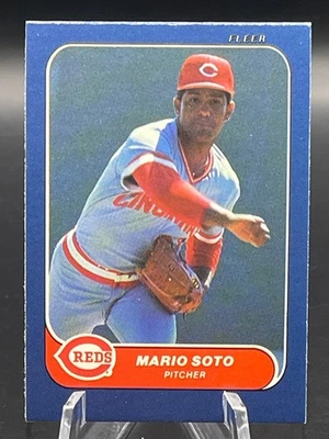 1986 Fleer Mini Baseball #41 - Mario Soto - Factory Set Break NM-MT - Image 1 of 4