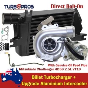 Billet Turbo+Intercooler+Genuine Oil Feed Pipe For Mitsubishi Challenger 2.5L - Bild 1 von 14