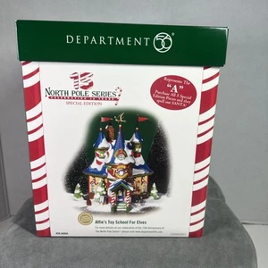 Dept 56 North Pole Series Special Edition Alfie’s Toy School For Elves “A” Blue - Picture 1 of 8
