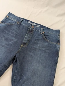Wrangler Jeans 36x34 100% Baumwolle Blau Denim Retro Slim Boot Cut Western Cowboy - Bild 1 von 10