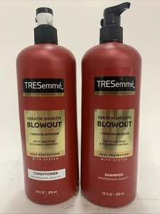 Confezione Shampoo e Balsamo TRESEMME Cheratin Smooth BLOWOUT 28 Oz - Foto 1 di 3