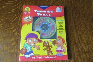 New School Zone Preschool Ages 3-5 Thinking Skills CD-ROM & Workbook-Mac/Windows - Afbeelding 1 van 8