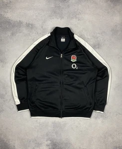 Nike England Hombres Chaqueta de Pista Talla XL Negra Rugby Cremallera Entrenamiento Rosa Swoosh - Imagen 1 de 15