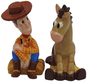 Disney Toy Story 2 Salz- und Pfefferstreuer aus Keramik Woody & Bullseye nie benutzt - Bild 1 von 9