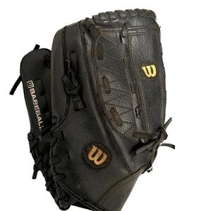 Guanto da baseball Wilson A200 doppia cerniera nero adulto lancio destro logo MLB - Foto 1 di 4