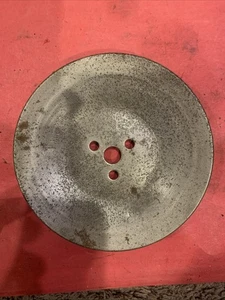 3 Hole A.I.R. Smog Pump Pulley 5 3/8" dia dished front approx. 3/16" offset 1/2" - Picture 1 of 7