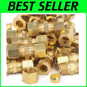 Brass Compression Union, 5/16" OD - Pack of 200 - Picture 1 of 7