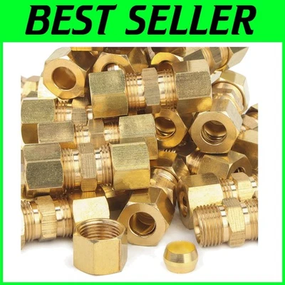 Brass Compression Union, 5/16" OD - Pack of 200 - Image 1 of 4