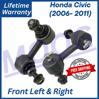 Par de elos de barra oscilante dianteira MOOG OEM para Honda Civic 2006-2011 garantia vitalícia - Imagem 1 de 4
