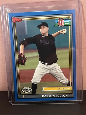 2021 Topps Pro Debut Blue Parallel #’d /150 Dax Fulton Daxton Fulton #PD-192 RC - Image 1 of 2