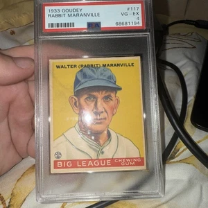 1933 Goudey #117 Rabbit Maranville PSA 4 Undergraded Stunner Looks 6-7 HOF 1914W - Picture 1 of 7