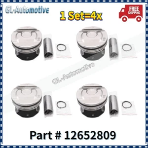 2.0T Pistons & Rings Kit 4X Fits for Cadillac ATS CTS XT5 XTS CT6 12652809 - Picture 1 of 14