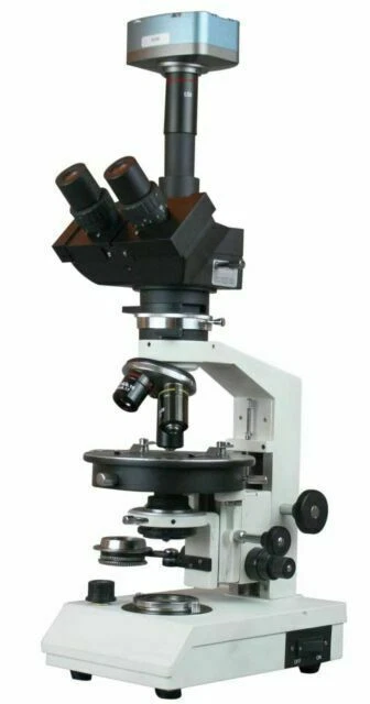 Radical Quality Polarizing Microscope with Strain Free Optics and 3MP USB Camera 220V - (RPL3T)