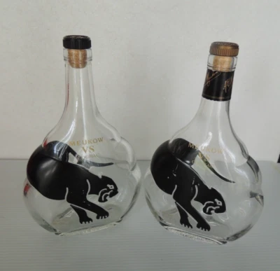 2 bottle Meukow VS Cognac Black Panther Empty 750 ml Bottle same - Image 1 of 4