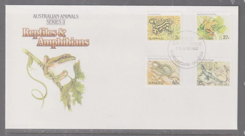 Australia 1982 Reptiles  Series 2 First Day Cover No 2 -  Bordertown SA 5286 - Image 1 of 1
