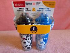 Playtex Sipsters Stage 3 Milk and Water Spill Proof Straw Cups