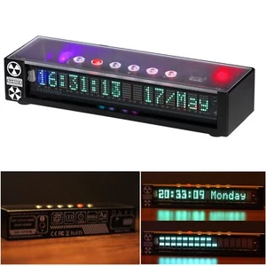 Retro VFD16 RGB Audio Spectrum Display Decor Clock MIC+LINE Sound Level Meter - Picture 1 of 11