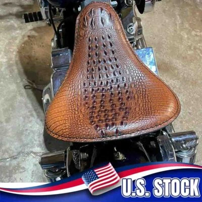 Alligator Motorcycle Spring Solo Driver Seat Saddle For Harley Bobber Chopper AD - Image 1 of 4