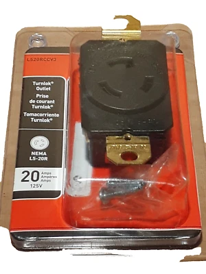 Pass & Seymour Turnlok 20 Amp 125-Volt NEMA L520RCCV3 Locking Receptacle - Image 1 of 3