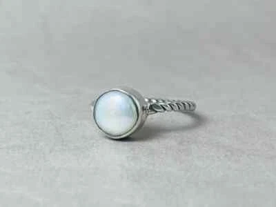 Pearl Ring Silver Sterling 925 Dainty Freshwater Minimalist Gifts All Size C 193 - Image 1 of 4