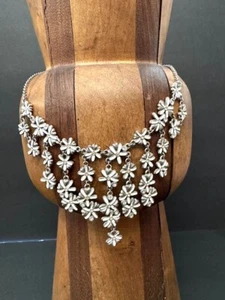 Retired Brighton love daisy collar white flower enamel with crystals inset - Picture 1 of 23