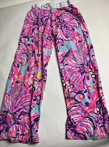 Lilly Pulitzer Girls Bottoms Pajama Only Size 8-10 Multi Color Pink Purple - Picture 1 of 3