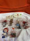 Vintage Russ Wood Christmas Ornaments Frog,Robots-Raggedy Ann,Soldier,Bear(6)