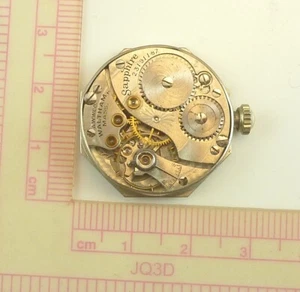 Waltham Sapphire Wrist Watch Movement - Good Balance -  Parts / Repair - Picture 1 of 4