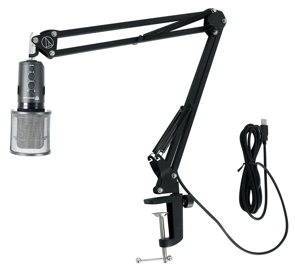 Rockville ROCK-STREAM PRO USB Microphone Recording Mic+Audio Technica Boom Arm - Image 1 of 4