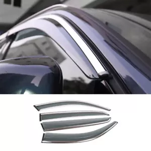 For Volvo XC40 2019-2024 side Window Visors Sun Rain Guard Deflectors W/Chrome - Picture 1 of 6