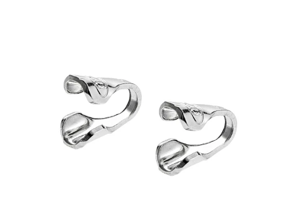 Finale tondo coprinodo schiaccino argento 925 10 Pz lunghezza mm 6 minuterie     - Immagine 1 di 1