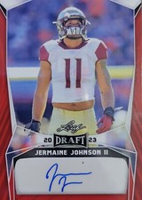 2023 Leaf Draft - Autographs Red #BA-JJ4 Jermaine Johnson II (AU)