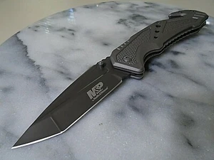 Smith & Wesson M&P Tanto Pocket Knife Tactical Rescue Folder 7Cr17MoV SWMP11G   - Picture 1 of 12