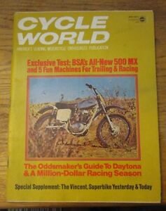 Cycle World April 1971 BSA'a all-new 500 MX exclusive test