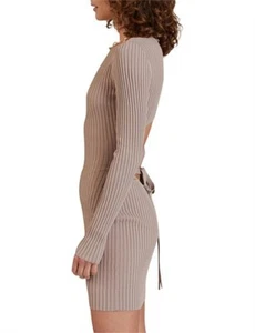 BEC & BRIDGE Lyla Long Sleeve Knit Mini Dress Sz 6 Brown - Picture 1 of 8
