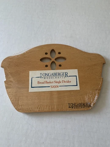Longaberger Woodcrafts Basket Divider Bread Single New In Package 50008 Cover
