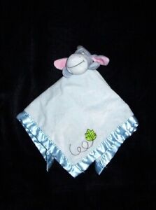 Disney Baby Eeyore Blue Leaf Blanket Satin Trim Winnie the Pooh Security Lovey