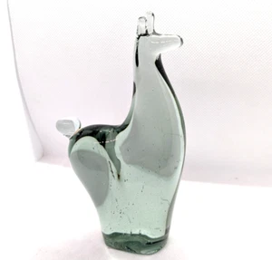 Peruvian Llama Clear Glass Figurine Handcrafted in Bolivia One Thousand Villages - Picture 1 of 15