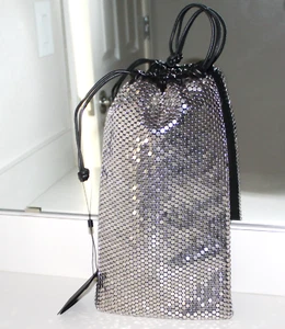 NEW Alexander Wang RUNWAY Ryan Dust Bag w Studs, Black Leather– Night Out Clutch - Picture 1 of 15