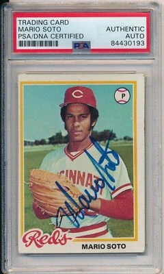 Mario Soto Reds Signed/Autographed 1978 TOPPS Rookie Card #427 PSA/DNA 164210 - Image 1 of 2