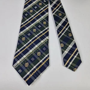 Daks Men's Sparkle Tie Green plaid Design Glitter necktie - Imagen 1 de 9