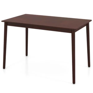 48" Mid Century Dining Table Heavy Duty 4 Person Kitchen Table W/Rubberwood Legs - Picture 1 of 12
