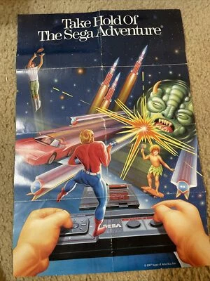 1987 Take Hold of the SEGA Adventure Master System Insert Promo Poster - Image 1 of 4