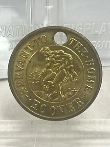 Brass Hoover Vacuum Employee Tool Check Servant To The Home North Canton Ohio - Picture 1 of 2