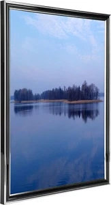 12X16 Picture Wall Frame Black Silver Display Pictures Poster Frame for Picture - Picture 1 of 9