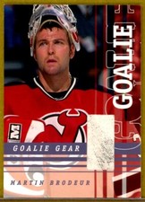 2001-02 Between the Pipes Goalie Gear #GG12 Martin Brodeur PAD - Print Run /70*
