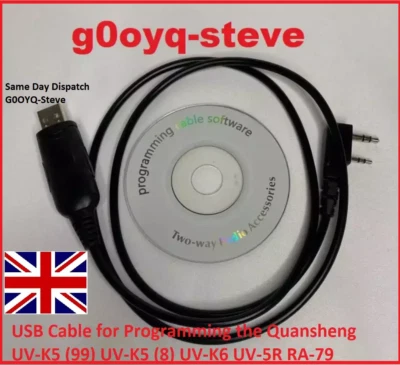 USB Programmation Câble Retevis H777 RT7 RT1 RT21 RT22 RT24 RT23 RT26 RT5 Chirp - Bild 1 von 2